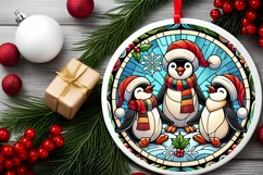 Round Christmas Ornament Sublimation|Clipart Product Image 1