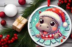 Round Christmas Ornament Sublimation|Clipart Product Image 1