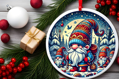 Round Christmass Ornament PNG Product Image 2