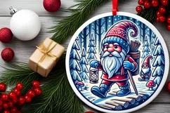 Round Christmas Ornament Sublimation|Clipart Product Image 2