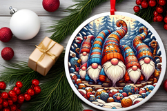 Round Christmass Ornament PNG Product Image 2