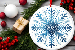 Round Christmass Ornament PNG Product Image 2