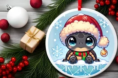 Round Christmas Ornament Sublimation|Clipart Product Image 1