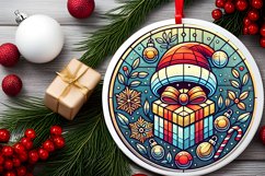 Round Christmas Ornament Sublimation|Clipart Product Image 2