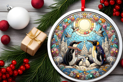 Round Christmass Ornament PNG Product Image 2