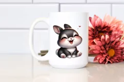 Bunny Flower, Clipart |T-shirt, Mug PNG Product Image 2