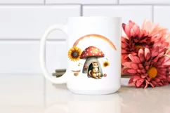 CAT House with Mushroom and Sunflower | Rainbow Scene Product Image 2