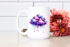 Colorful Purple Watercolor Cloud | Clipart Product Image 2