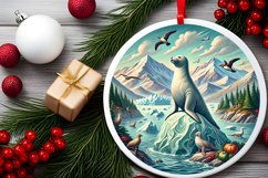 Round Christmas Ornament Sublimation|Clipart Product Image 2