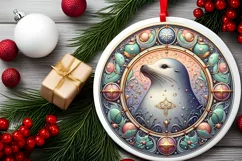 Round Christmas Ornament Sublimation|Clipart Product Image 2