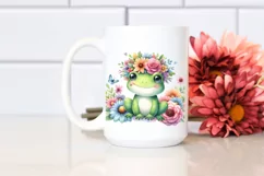 Cute Frog Watercolor Pastel Clipart Product Image 2