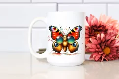 Quirky Butterfly Sunglasses | Sublimation Clipart Product Image 2
