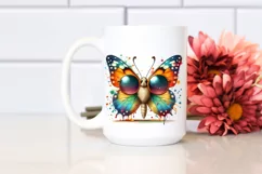 Colorful Butterfly Sunglasses | Sublimation Clipart Product Image 2