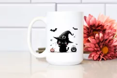 Simple Halloween Black Cat Clipart, High-Res PNG Product Image 2
