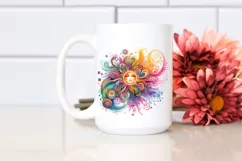 Colorful Watercolor Vibrant Sun Clipart Product Image 2