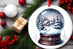 Round Christmas Ornament Sublimation|Clipart Product Image 1