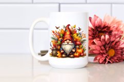 Vibrant Watercolor Autumn Gnome PNG Product Image 2