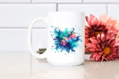 Colorful Cyan Watercolor Splash Watercolor Splash Product Image 2