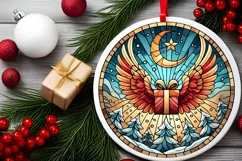 Round Christmas Ornament Sublimation|Clipart Product Image 1