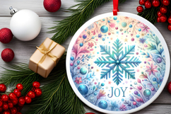 Round Christmass Ornament PNG Product Image 2