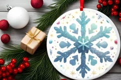 Round Christmas Ornament Sublimation|Clipart Product Image 2