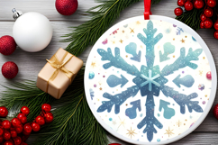 Round Christmass Ornament PNG Product Image 2