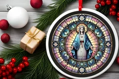 Round Christmas Ornament Sublimation|Clipart Product Image 1