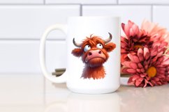 Confused Baby Highland Cow PNG Product Image 2