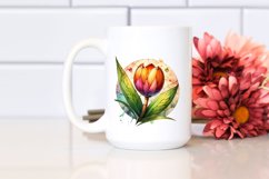 Wooden Stained Tulip Watercolor Splash | Sublimation | Product Image 2