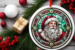Round Christmas Ornament Sublimation|Clipart Product Image 1