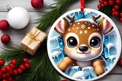 Round Christmas Ornament Sublimation|Clipart Product Image 2