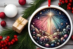 Round Christmas Ornament Sublimation|Clipart Product Image 2