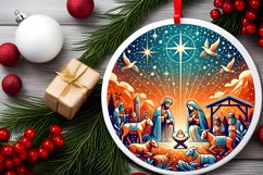 Round Christmas Ornament Sublimation|Clipart Product Image 2