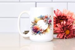 Abstract Horizontal Frame Watercolor Sublimation Clipart Product Image 2