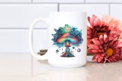 colorful Magical Celestial Astral Mushroom Splash | Clipart Product Image 2