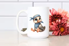 Funny Baby Goose Sitting Clipart Product Image 2