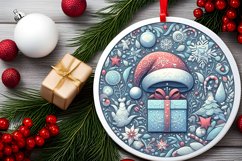 Round Christmas Ornament Sublimation|Clipart Product Image 2