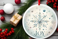 Round Christmas Ornament Sublimation|Clipart Product Image 2