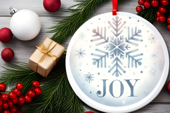 Round Christmass Ornament PNG Product Image 2