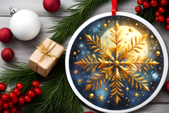 Round Christmass Ornament PNG Product Image 2