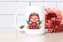 Colorful Baby Chicken in Aviator Suit | Sublimation | Product Image 2