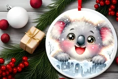 Round Christmas Ornament Sublimation|Clipart Product Image 2