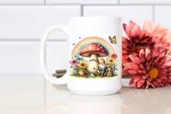 Colorful Gnome House Rainbow Butterfly | Sublimation, Product Image 2