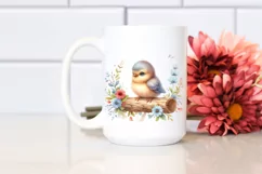 Cute Baby Bird Watercolor PNG Product Image 2