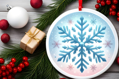 Round Christmass Ornament PNG Product Image 2