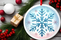 Round Christmas Ornament Sublimation|Clipart Product Image 2