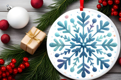 Round Christmass Ornament PNG Product Image 2