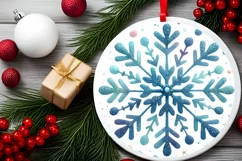 Round Christmas Ornament Sublimation|Clipart Product Image 2