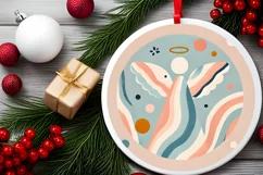Round Christmas Ornament Sublimation|Clipart Product Image 1