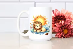 Colorful Smiling Baby Lion Clipart Product Image 2